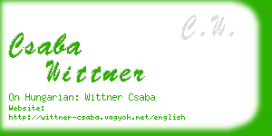 csaba wittner business card